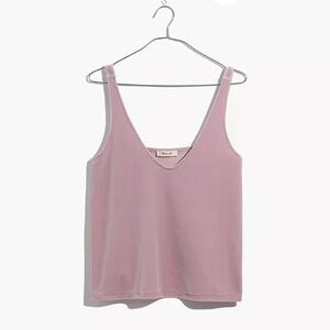 Madewell Velvet V-Neck Tank Top